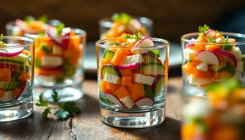 Verrine d'apéro printanière : une recette fraîche sans cuisson à déguster